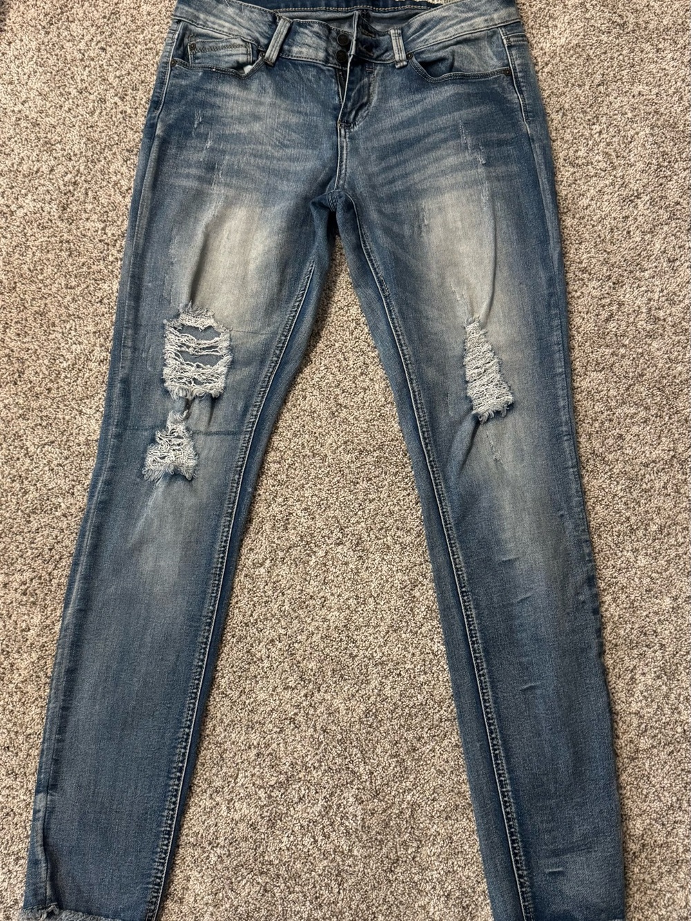 Indigo Rein Distressed Blue Skinny Jeans